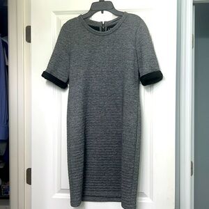 LOFT Lounge Grey Knit Dress with Rolled Sleeves. Sz S.